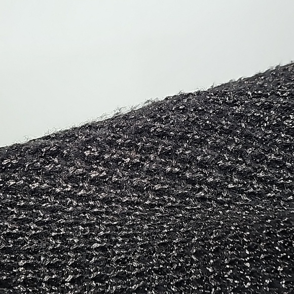 Express Balloon Sleeve Mock Turtleneck Sweater Black w Gold Metallic - Picture 7 of 10